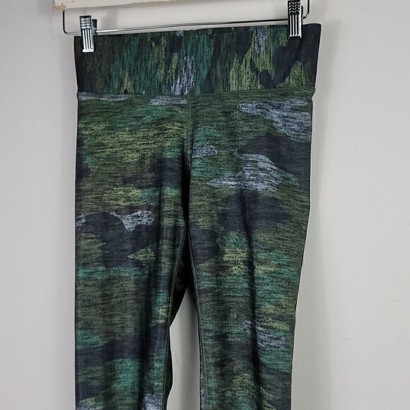 Terez Heathered Green Camo Leggings Size Small - Picture 4 of 11